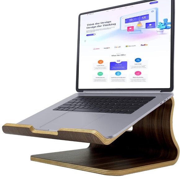 Wood Laptop Stand, Ergonomic, Suitable for Most Laptops, Heat Dissipation - Picture 5 of 5